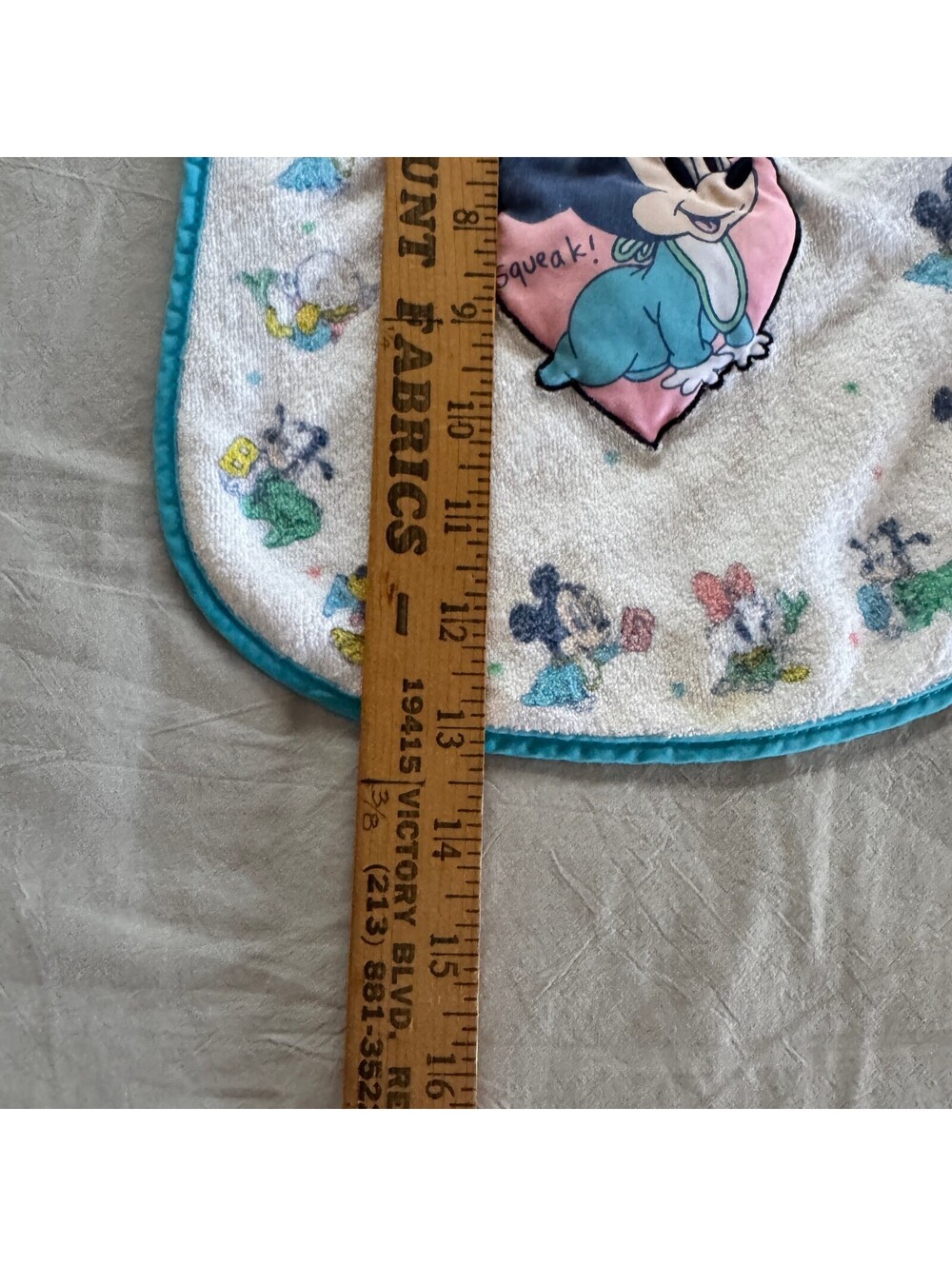 Vtg 1993 Playskool Disney Baby Mickey Mouse Feeder Bib Pluto Donald 90s - Picture 7 of 7